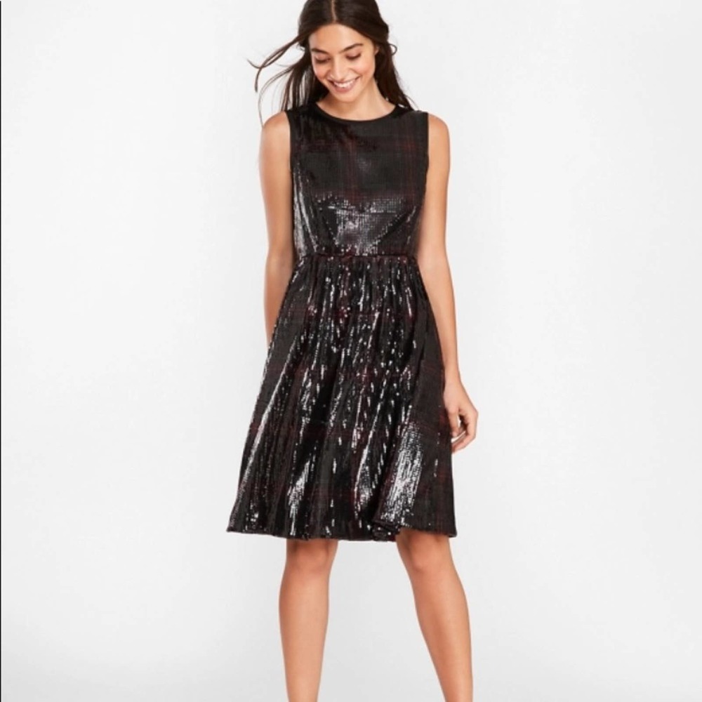 NWT BROOKS BROTHERS Sequined Plaid Dress